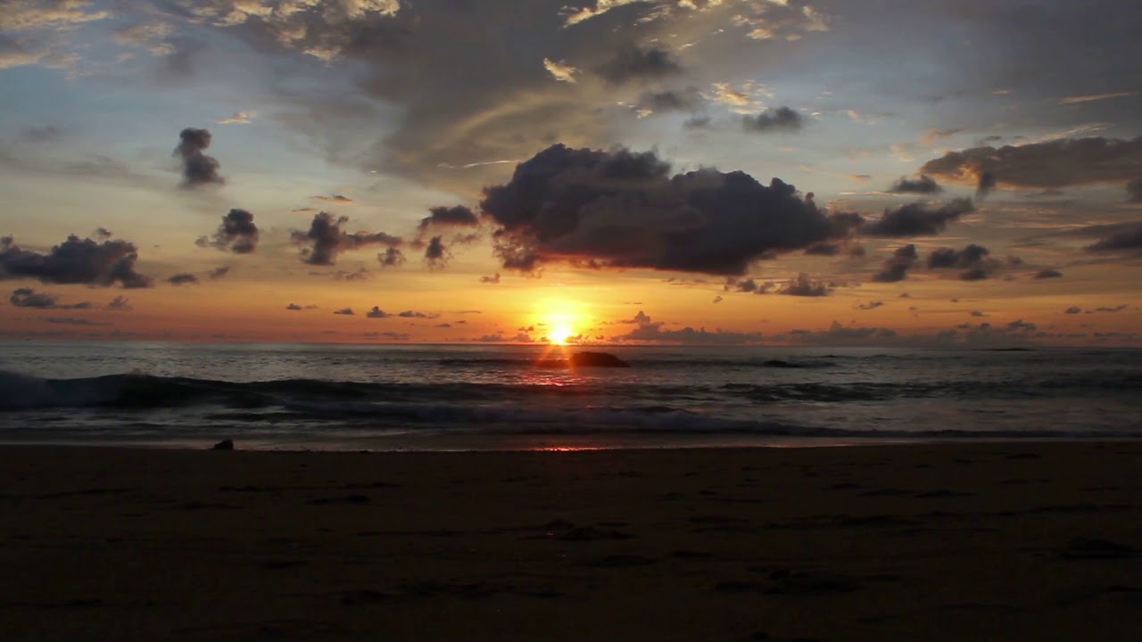 Beach Sunset - Royalty Free Stock Footage - YouTube