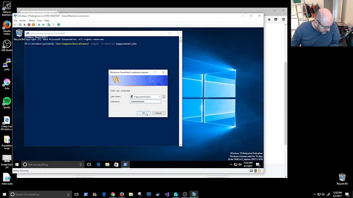 Use PowerShell to reset computer trusts