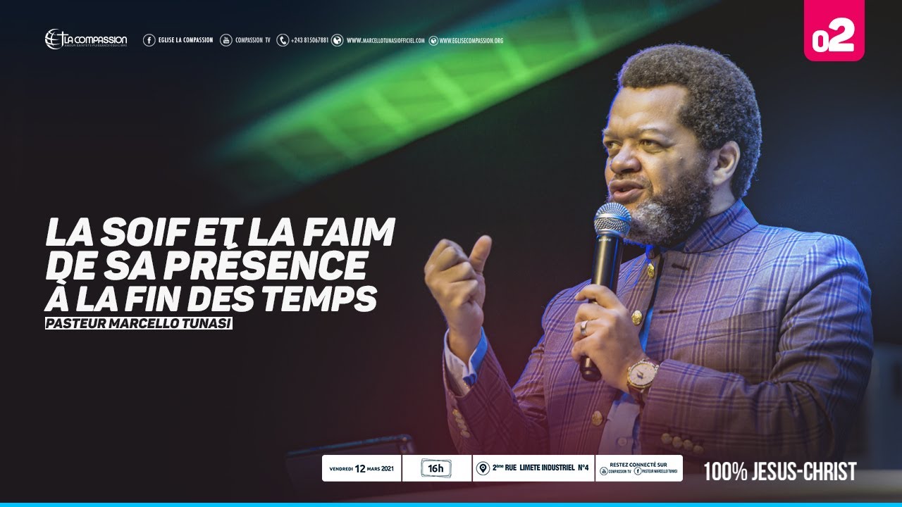 La soif et la faim de sa Présence à la fin des temps. Pasteur MARCELLO TUNASI culte du 12 mars 2021