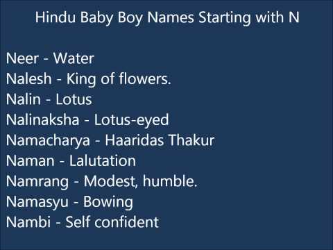Indian Hindu Baby Boy Names N