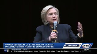 Hillary Clinton speaking at New Hampshire event in April