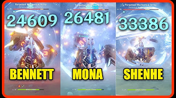 Is Shenhe Worth it? Ayaka Damage Comparison with Shenhe Bennett and Mona | Genshin Impact