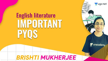 03:00 PM - NTA UGC NET / JRF 2021 | English Literature by Brishti Mukherjee | Important PYQs