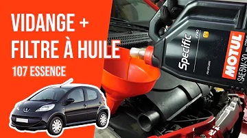 Combien de litres d'huile pour la vidange de ma Peugeot 107 ?