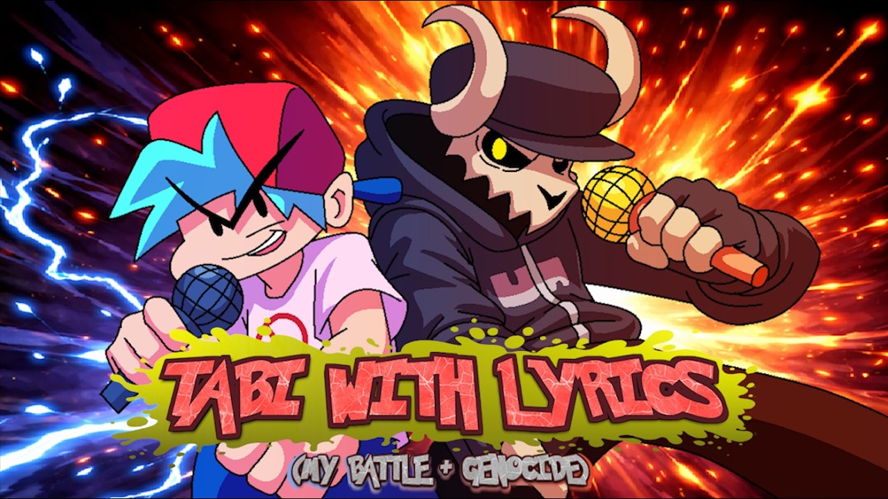 TABI WITH LYRICS (My Battle + Genocide) | Friday Night Funkin