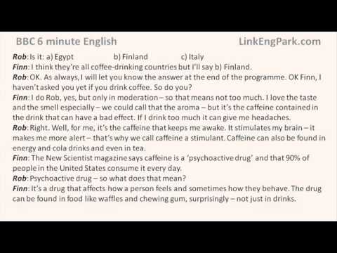 BBC 6 Minute English   Coffee Addiction Transcript Video