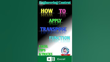 Apply Transpose in excel #excel #shorts #ytshorts #exceltips #tutorial #viral #tricks