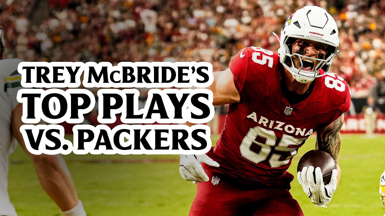Trey McBride's Top Plays from 10 Catch, 2-TD Game vs. Packers