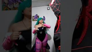 Ela ke Leitada (meme) Spiderman x Morrigan #cosplay #cosplaycommunity #cosplaygirl #spiderman #fyp