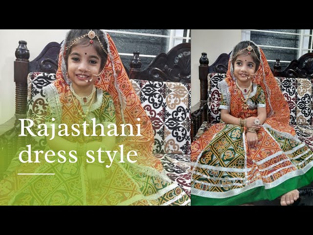 Pretty Green Rajasthani Rajputi Dress Online - Rana's by Kshitija