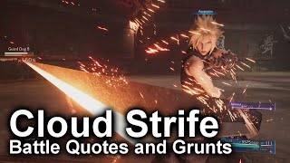 FF7 Remake Cloud Strife Battle Quotes and grunts by Christian Sekhanan