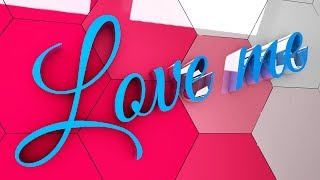 Cinema 4D Tutorial - Love Shiny Plastic Material & Text Animation