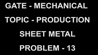 problem 13 sheet metal