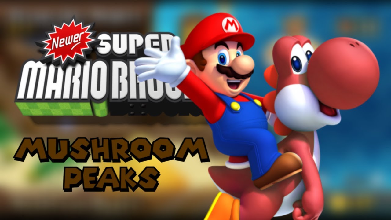 Newer Super Mario Bros Wii: First Time Playing [Mushroom Peaks 100%]