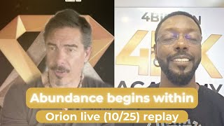 Robert E. Grant and Billy Carson on manifesting abundance - replay from Orion live on 10/25/25. Profile