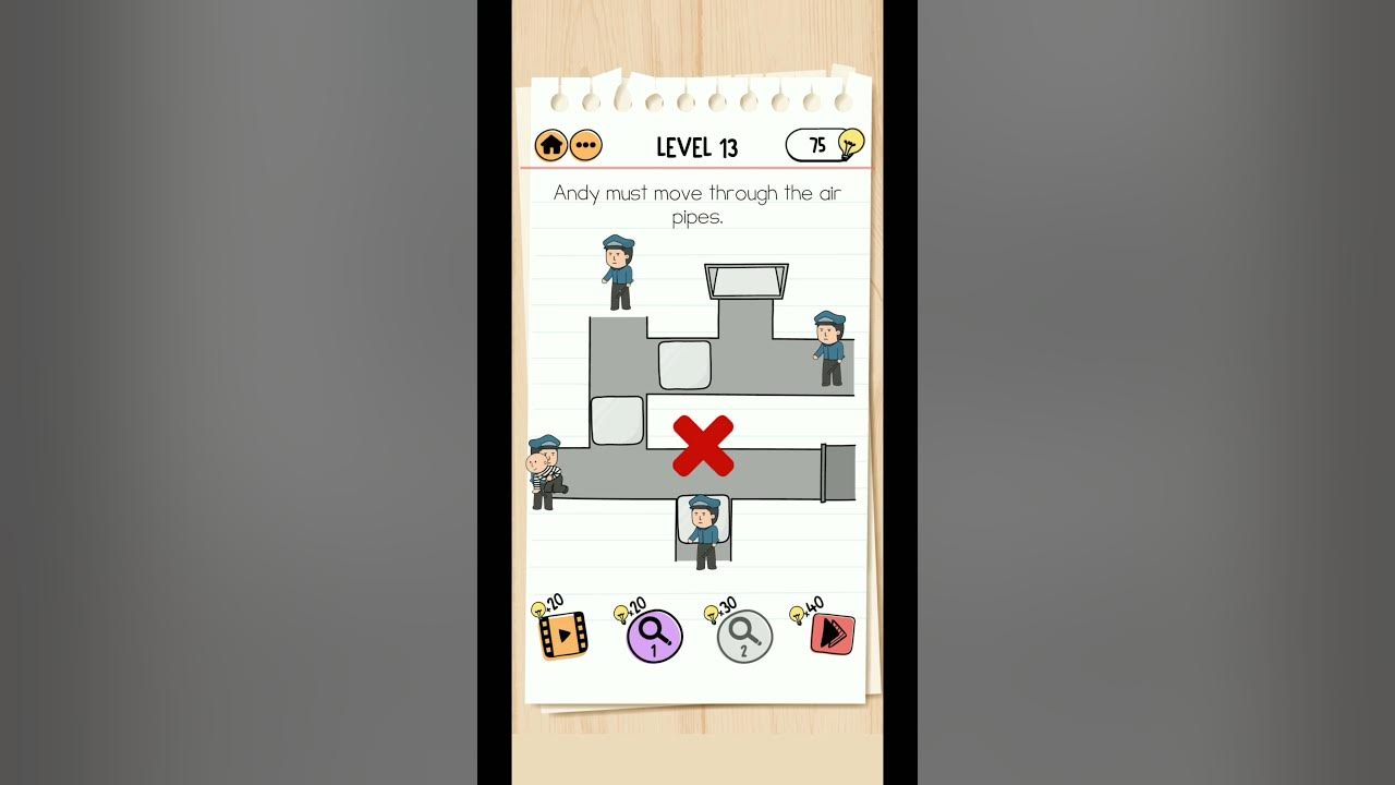 Brain test 2 2 уровень побег. Brain test 2 2 уровень побег