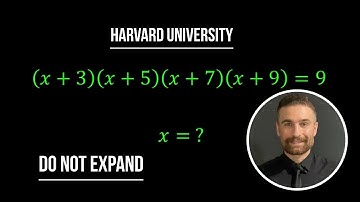 Math Olympiad Trick!Solve (x+3)(x+5)(x+7)(x+9)=9 WITHOUT Expanding!