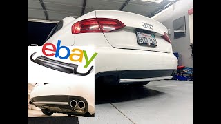 S4 STYLE VALANCE / DIFFUSER ON MY A4. UNBOX REVIEW, PAINT & INSTALL FAIL