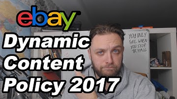 What Does The eBay Active Content Policy of 2017 Mean For You? - Manc Entrepreneur - Episode 042