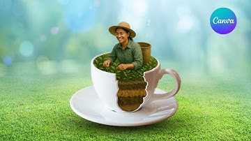 Create Realistic Cup Photo Manipulation in Canva – Step by Step Tutorial #canva #photomanipulation