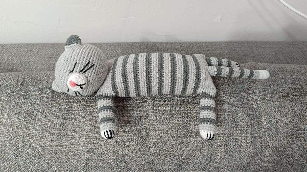 Amigurumi uykucu KEDİ PART 2  beden yapılışı