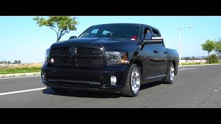 Lowered Blacked Out Ram 4 door! 4x4 4/7 drop on 20s (LA TROKITA - ESLABON ARMADO)