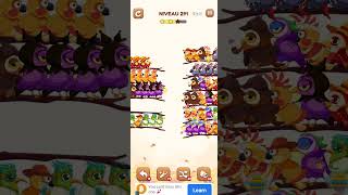 bird sort 2 color puzzle solution niveau 291 #games #gaming #puzzle #puzzlegame #androidgames