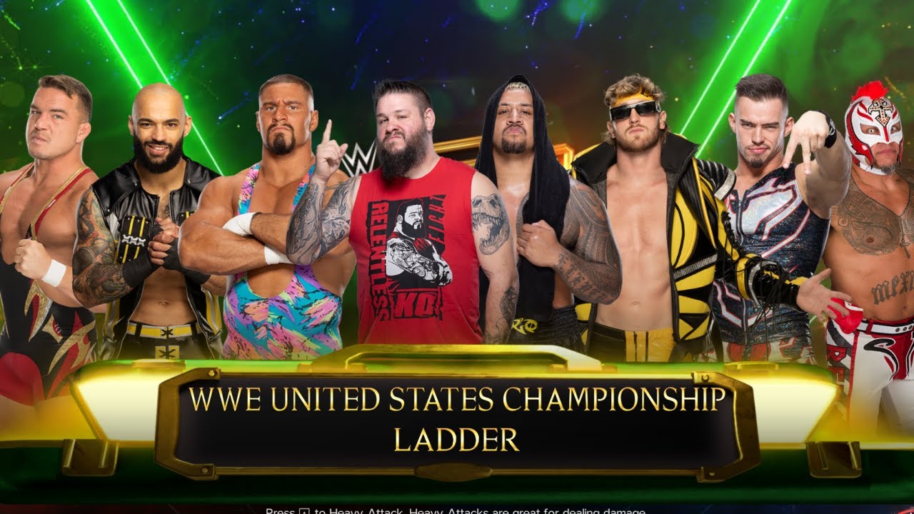 WWE 2K23 8 Men Ladder Match for US Championship Match