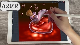 😴 iPad ASMR - Painting a potion glass - Pure Whispering - Writing Sounds