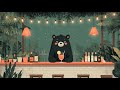 LoFi Chilhop Jazz for Relax, Study, or Work | Cozy Bear at tropical resort night time