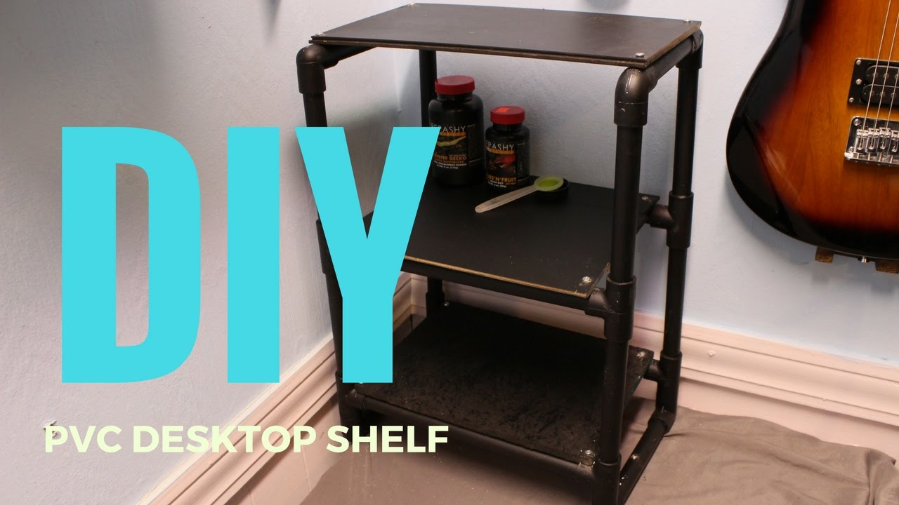 DIY How To Make a Desktop Shelf From PVC - YouTube