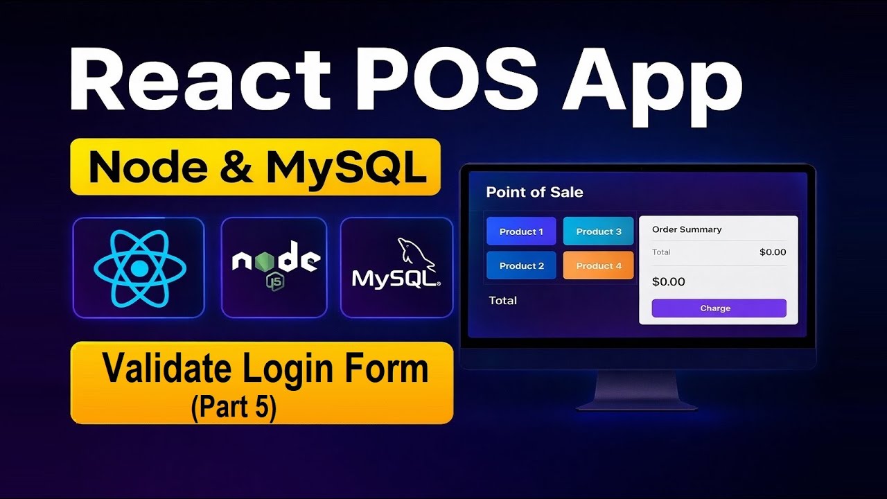 React POS App - Validate Login Form Data (Part 5)