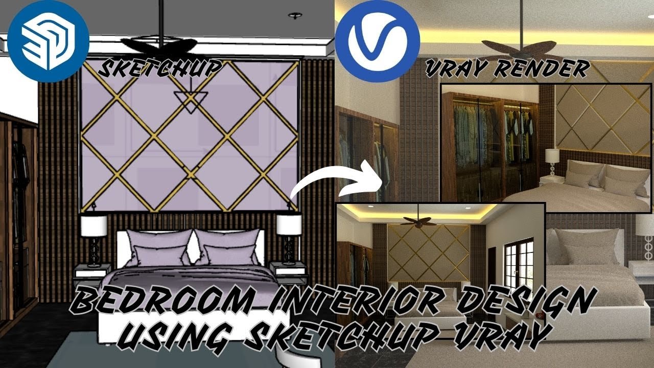 Sketchup tutorials for beginners | Bedroom interior part 1 - YouTube