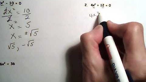 College Algebra  3.2(a) Video #3  Solve Quadratic Equations by Sq. Rt. Property