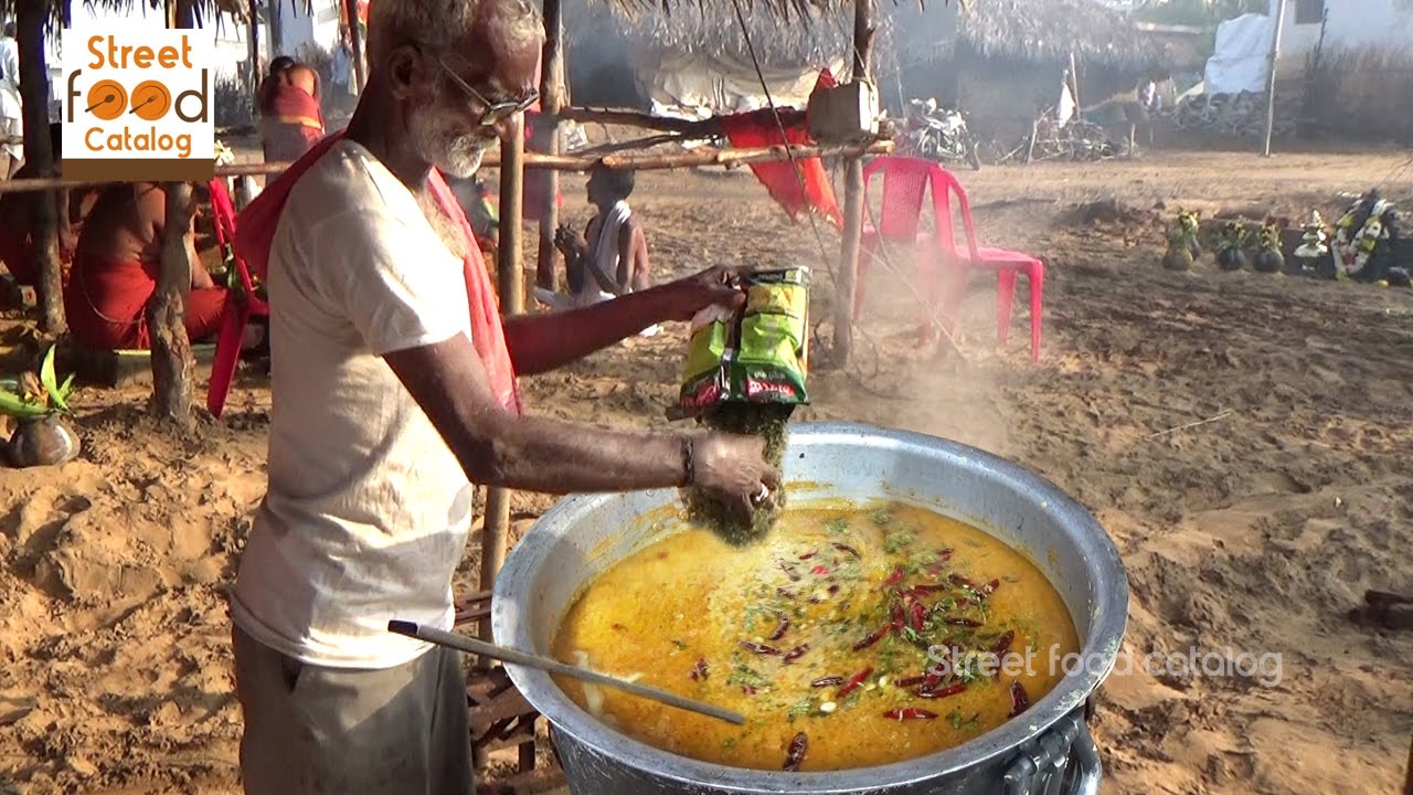 Indian HINDU Functions Thotakura Pappu Prepared 500 People - Cooking in Pappu - Street Food Catalog