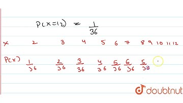 Let X denote the sum of the numbers obtained when two fair dice\r\nare rolled. Find the variance...
