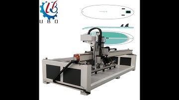 automatic tool change double spindles ubo cnc surfboard shaping milling ATC machine