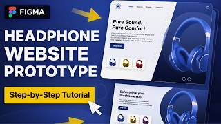 Headphone Banner Design in Figma | Prototyping Step by Step | Modern Product Banner UI Design