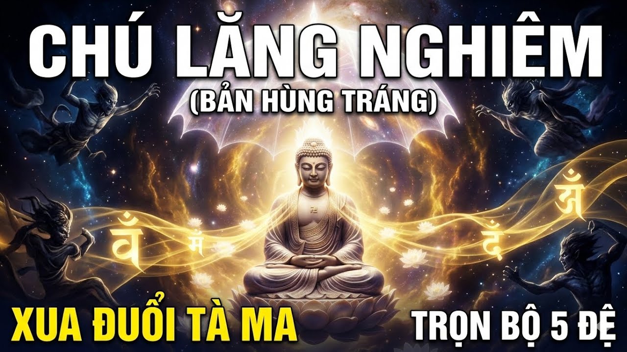 Chú Lăng Nghiêm (Bản Hùng Tráng) - Xua Đuổi Tà Ma, Hóa Giải Năng Lượng Xấu | Trọn Bộ 5 Đệ