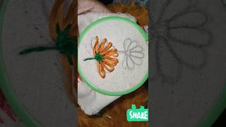 सुन्दर embroidery flower 🪡🪡#embroidery #trending #viral#trend #diyembroidery #embroideryart