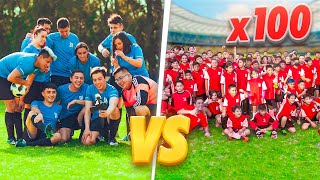 JUGAMOS UN PARTIDO DE FÚTBOL CONTRA 100 NIÑOS