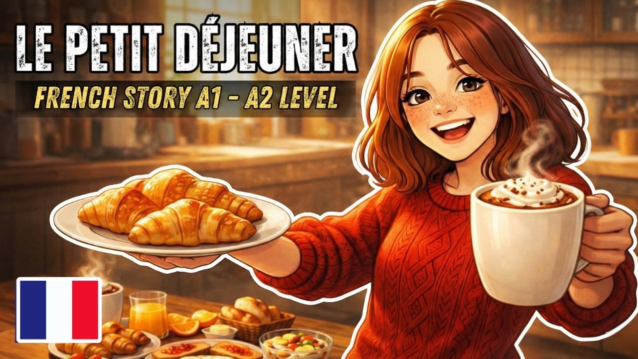 Learn French with a Story : Le Petit Déjeuner Français | French Conversation A1-A2