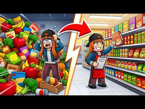 I CLEAN the SUPERMARKET in ROBLOX...