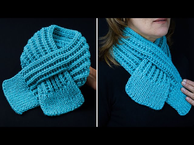 Knitted snood-scarf easily and simply - for beginners! - YouTube