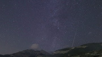 Timelapse Milky Way Daybreak  Airplane Contrails