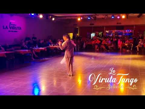 Festejo Día del Tango en La Viruta de Solanas. Bailan Luciano Millaqueo y Celeste Cimino