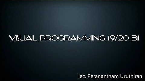 Visual Programming - 9