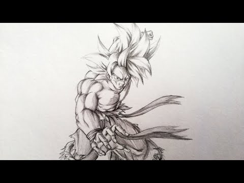 VẼ GOKU TRẠNG THÁI VÔ CỰC, DRAWING GOKU ULTRA INSTINCT, MCHAN ART 