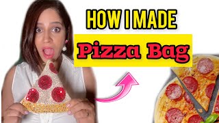 Bag || tutorial || pizza shaped bag #diy #shwetamahadik #fashion #handmade #craft #art