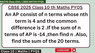 An AP consist of n terms whose nth term is 4 and the common difference is 2 .If the sum of n terms